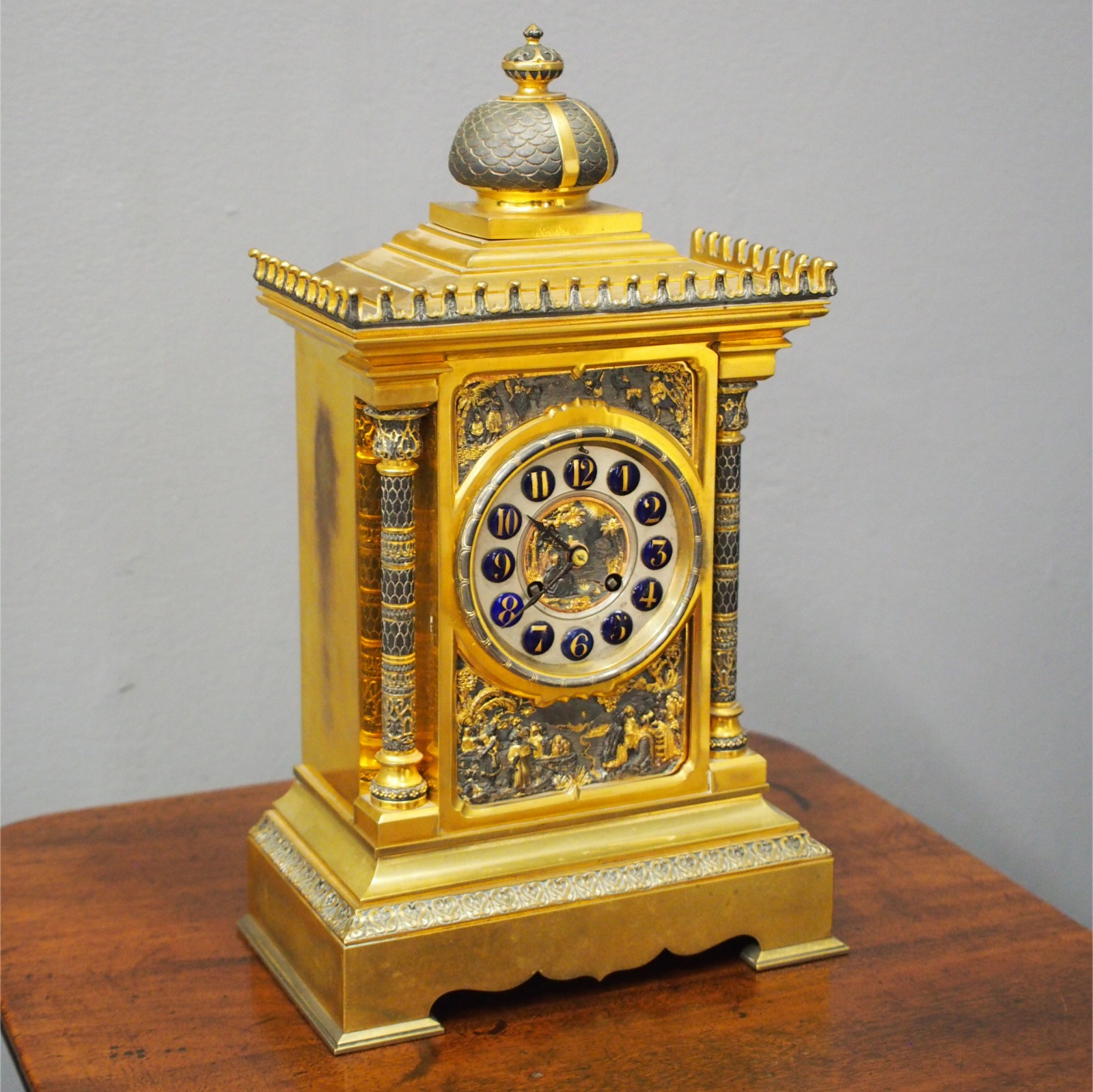 Victorian Cast Brass & Gilded Egyptian Design Clock (1 of 1) Victorian Cast Brass & Gilded Egyptian Design Clock (1 of 1)