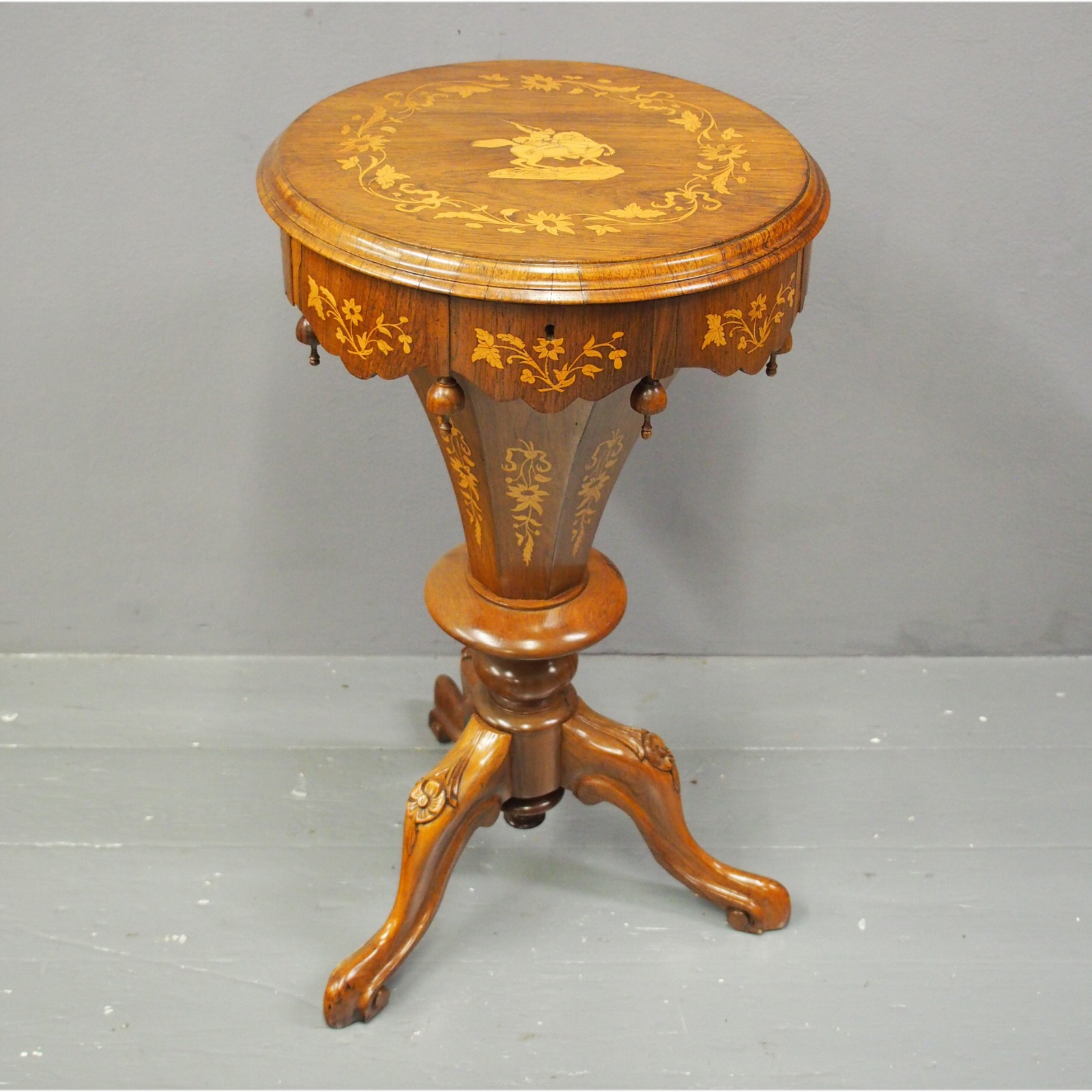 Victorian Cone Shaped Work Box (1 of 10)