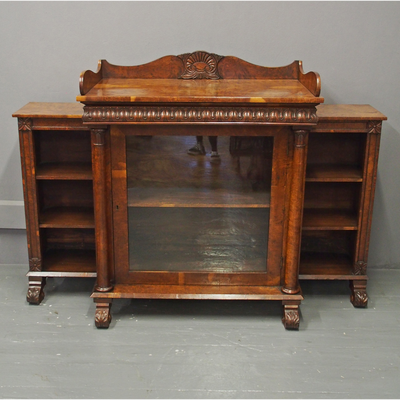 Regency Pollard Oak Bookcase or Cabinet attributed to William Trotter (1 of 18)