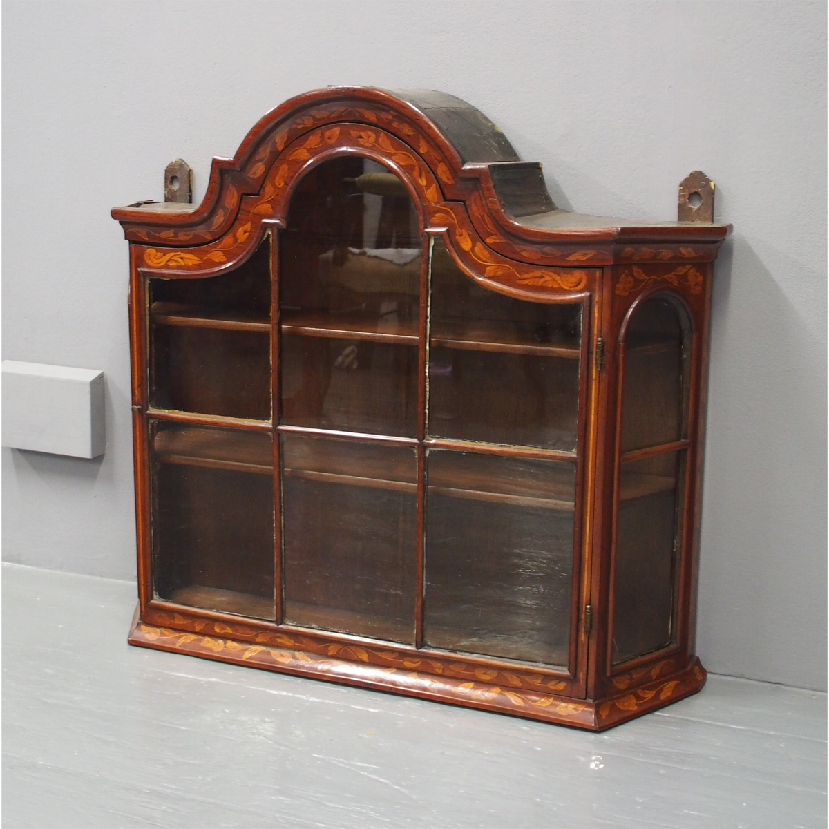 Dutch Walnut & Marquetry Wall Cabinet (1 of 1) Dutch Walnut & Marquetry Wall Cabinet (1 of 1)