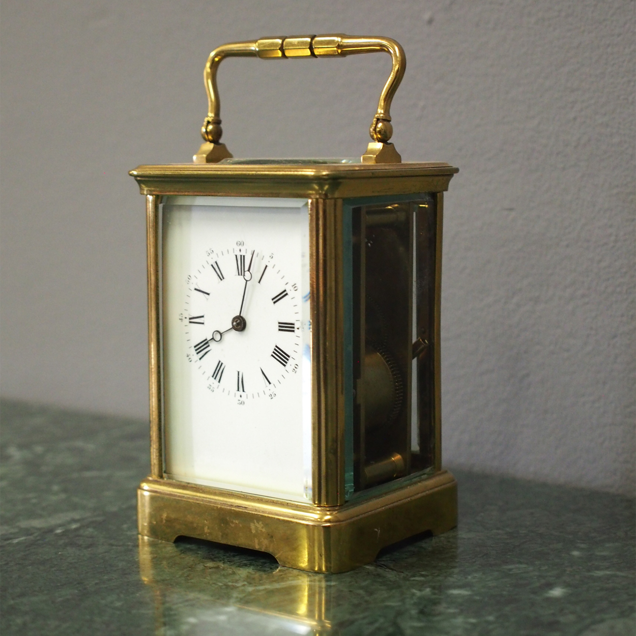 French Glass & Brass Carriage Clock c.1890 (1 of 9) French Glass & Brass Carriage Clock c.1890 (1 of 9)