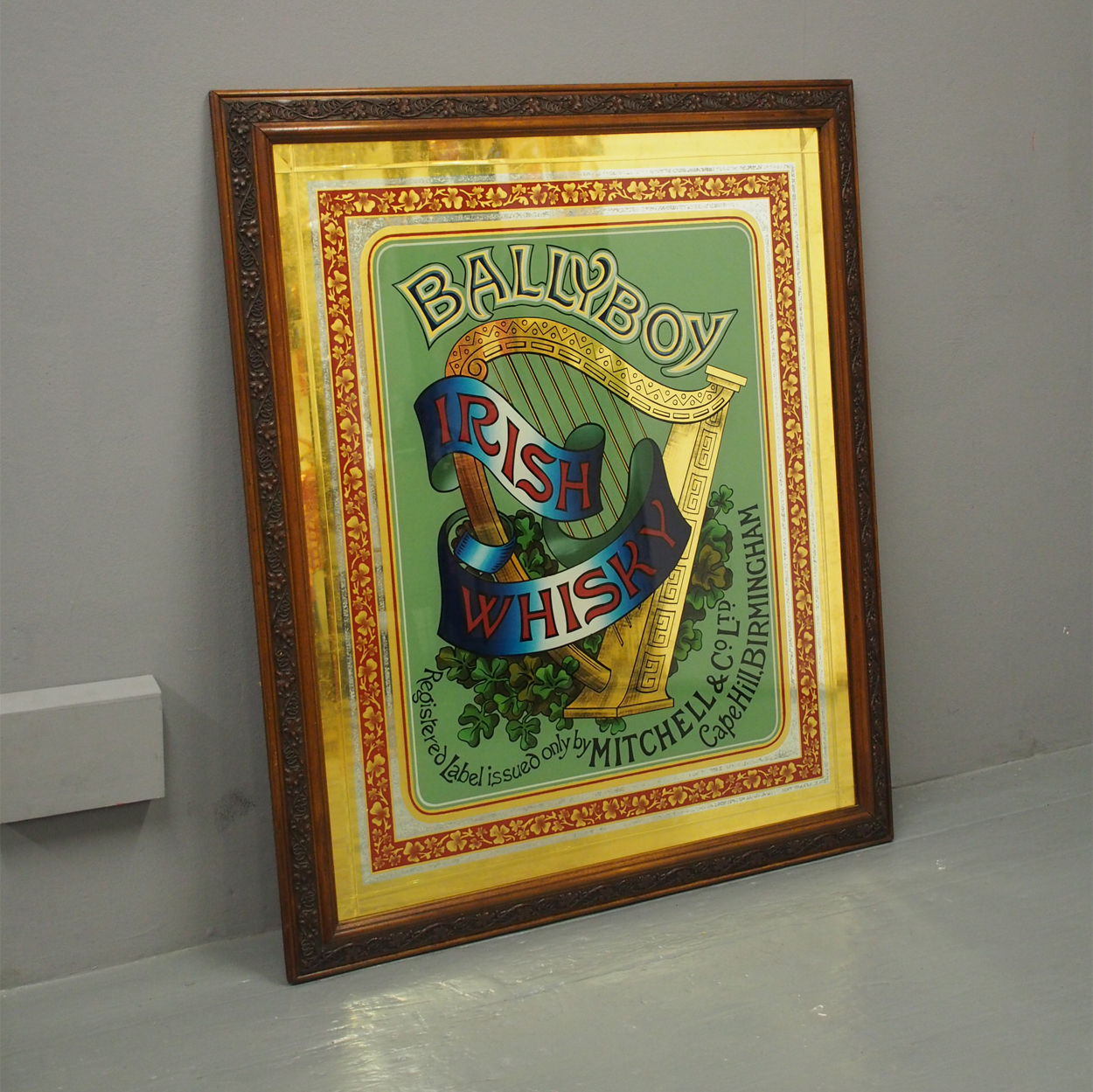 Ballyboy Irish Whisky Pub Mirror C.1980 (1 of 1) Ballyboy Irish Whisky Pub Mirror C.1980 (1 of 1)