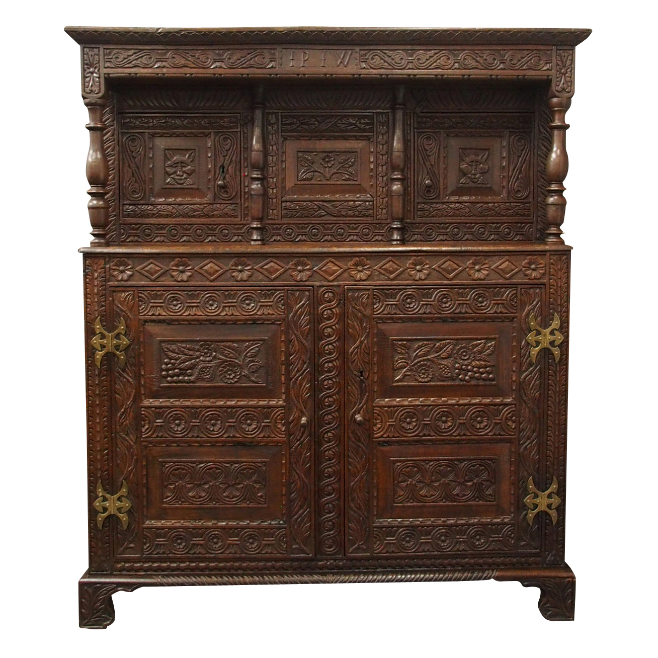 Charles II Carved Oak Cupboard c.1680 (1 of 15)