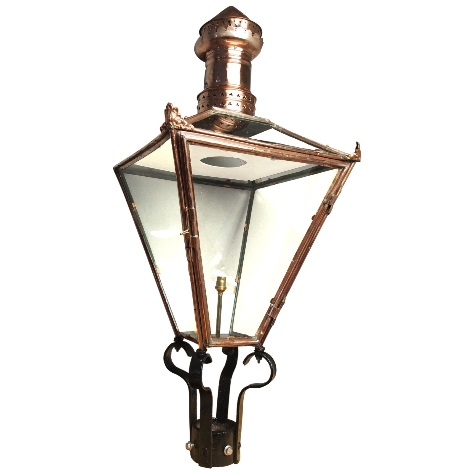 Edinburgh Copper & Steel Street Lamp c.1850 (1 of 6)