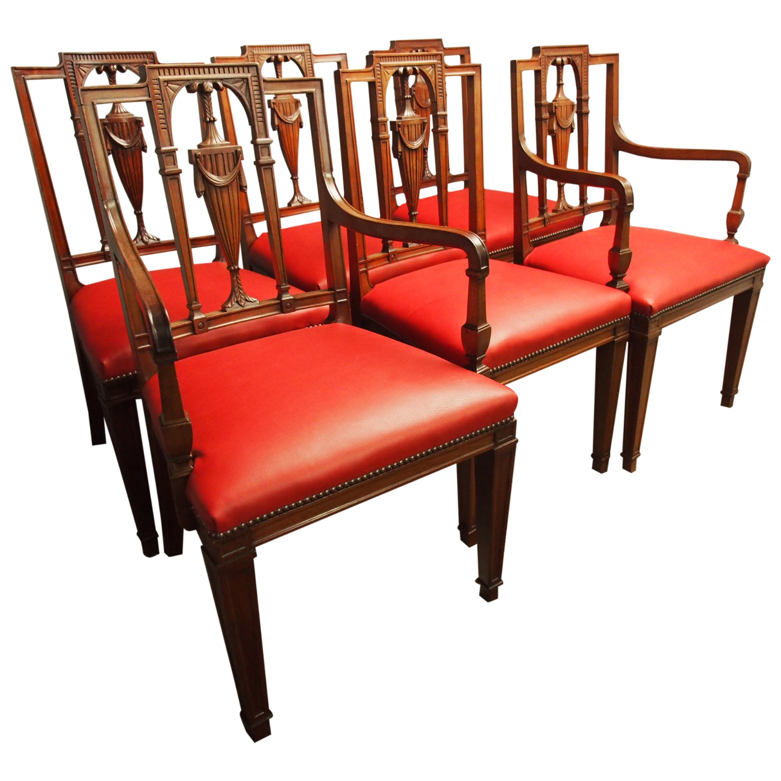 Set of 6 Mahogany Adams Style Dining Chairs (1 of 8) Set of 6 Mahogany Adams Style Dining Chairs (1 of 8)