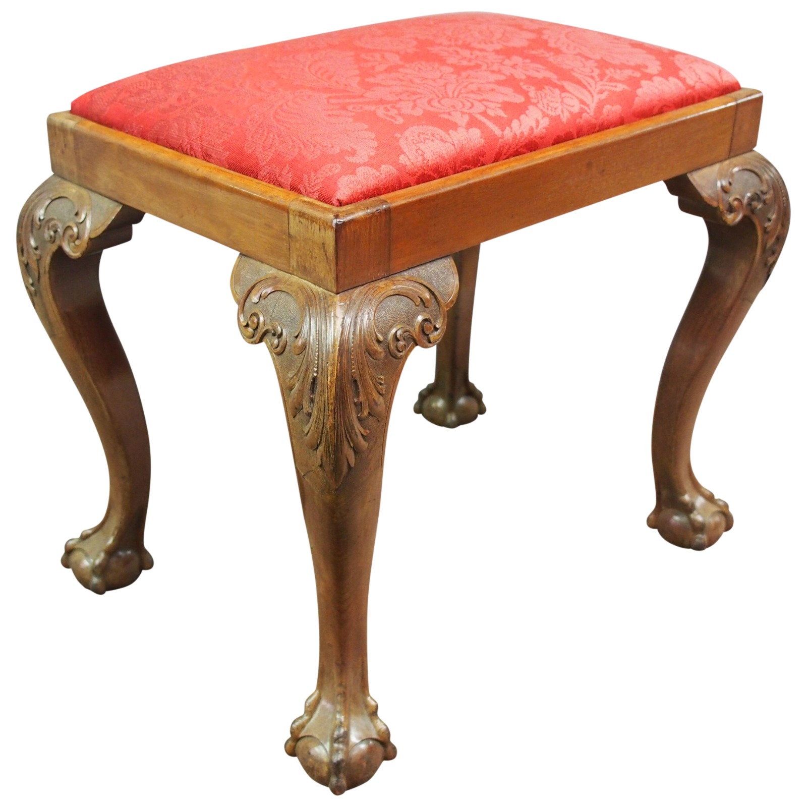 Chippendale Style Mahogany Stool c.1900 (1 of 6)