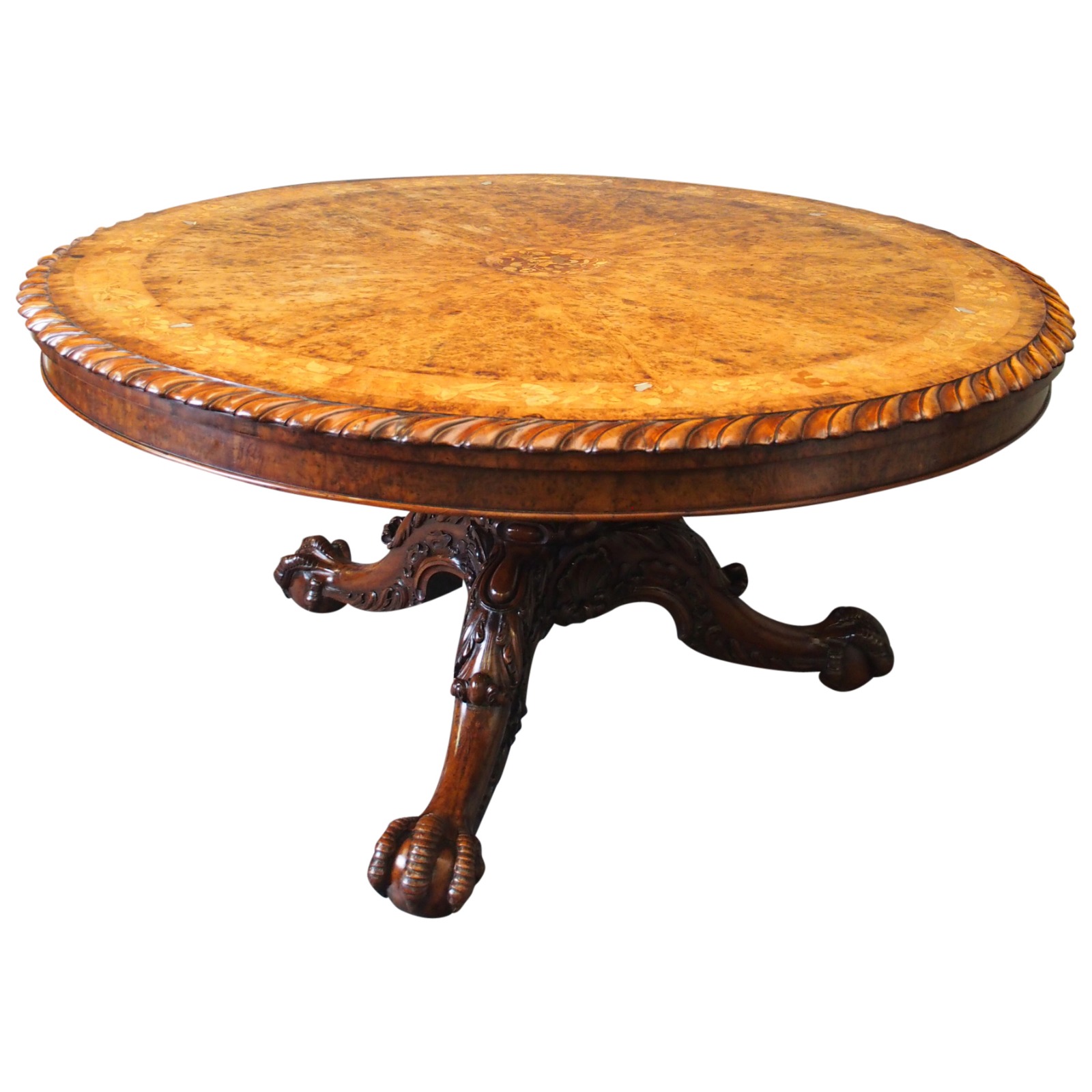 Inlaid Yew Breakfast Table Likely by Gillows (1 of 18) Inlaid Yew Breakfast Table Likely by Gillows (1 of 18)