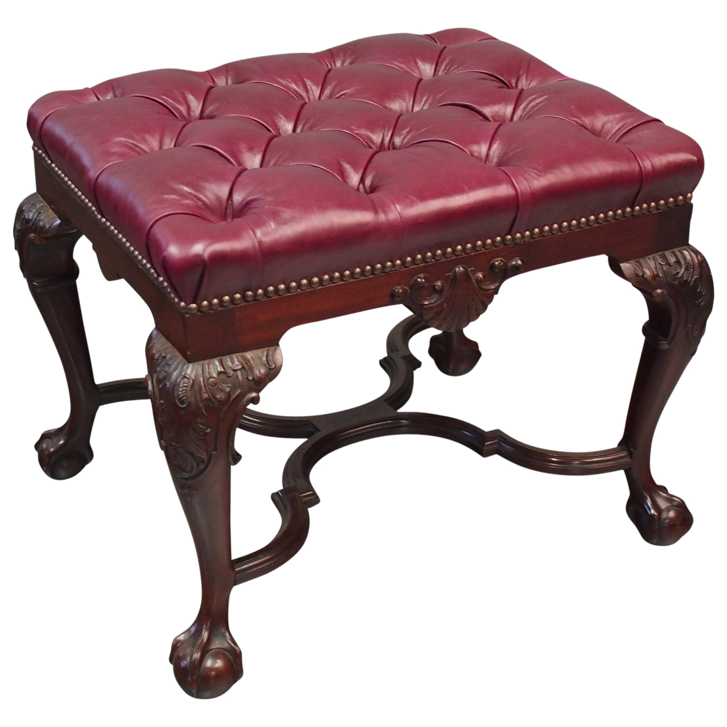 Irish Chippendale Style Mahogany Stool (1 of 8) Irish Chippendale Style Mahogany Stool (1 of 8)