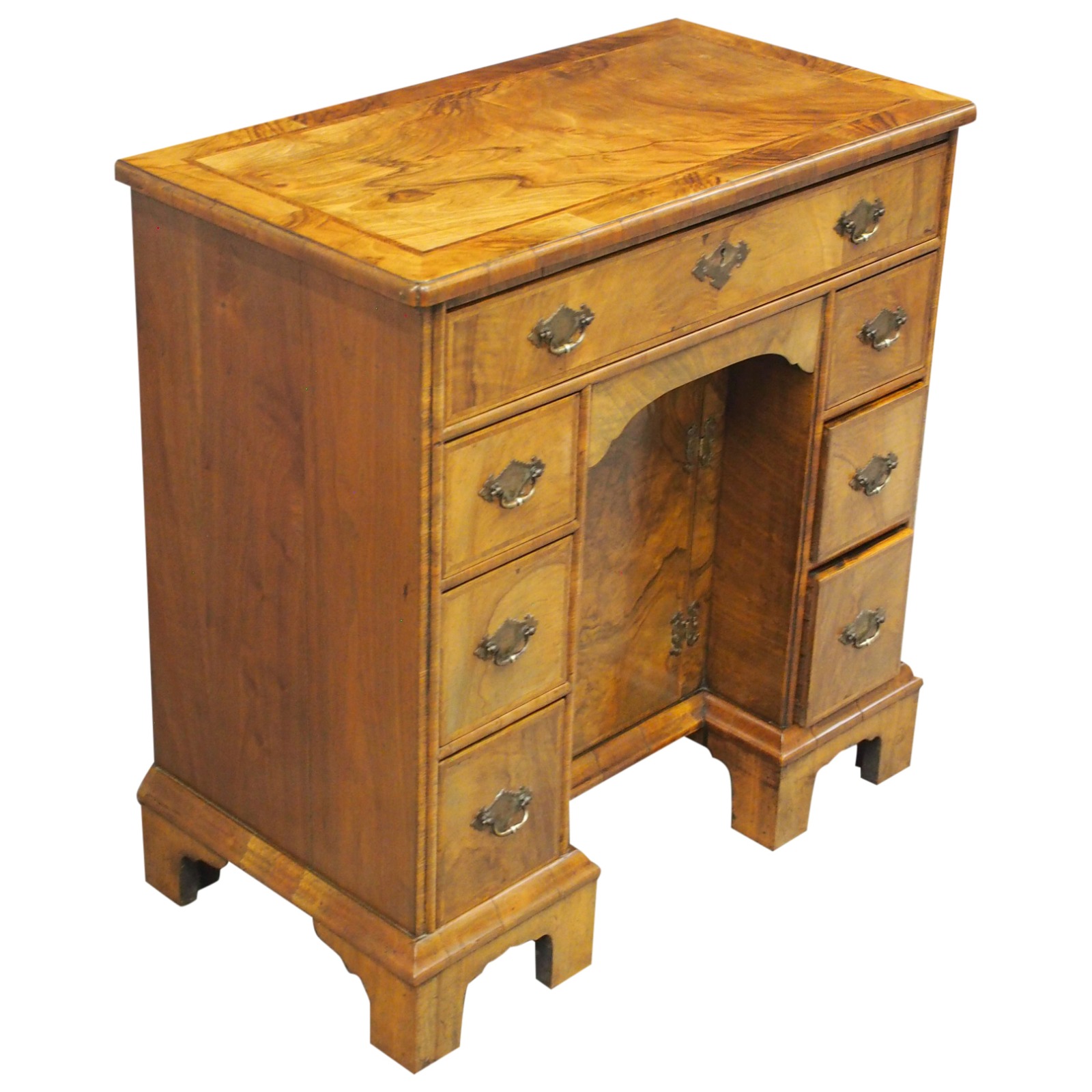 Neat George II Style Walnut Kneehole Desk (1 of 13) Neat George II Style Walnut Kneehole Desk (1 of 13)