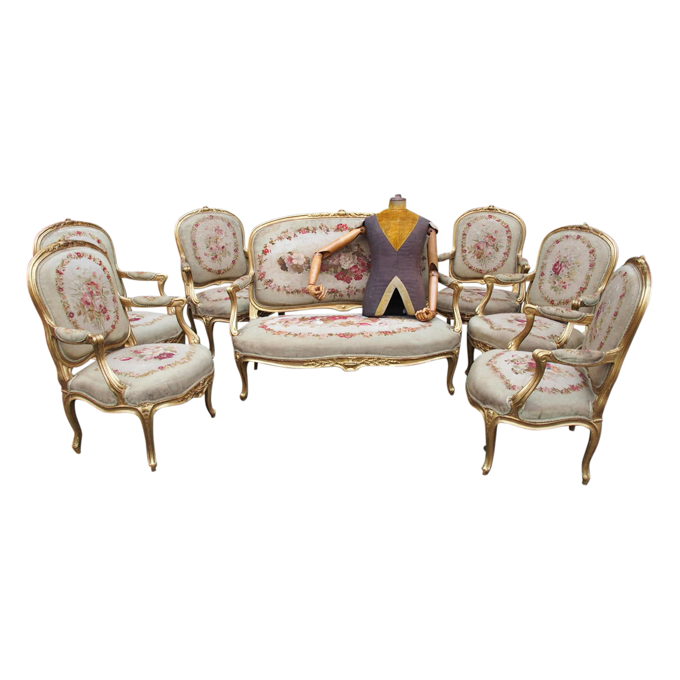 Louis XV Style 7 Piece Parlour Suite (1 of 19)