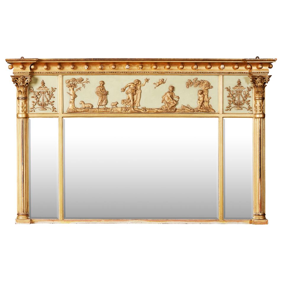 Regency Triptych Overmantel Mirror (1 of 1) Regency Triptych Overmantel Mirror (1 of 1)