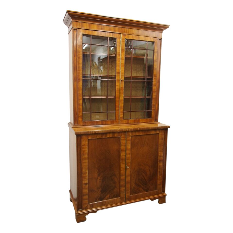 George IV Mahogany Glazed Cabinet Bookcase (1 of 9)