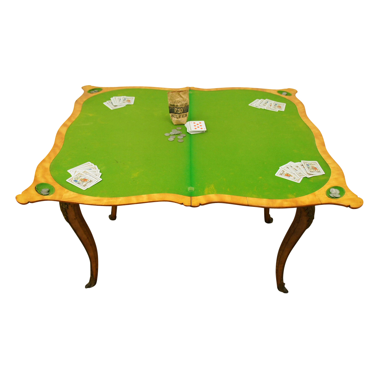 Victorian Satinwood Fold-over Car Table / Games Table (1 of 17)