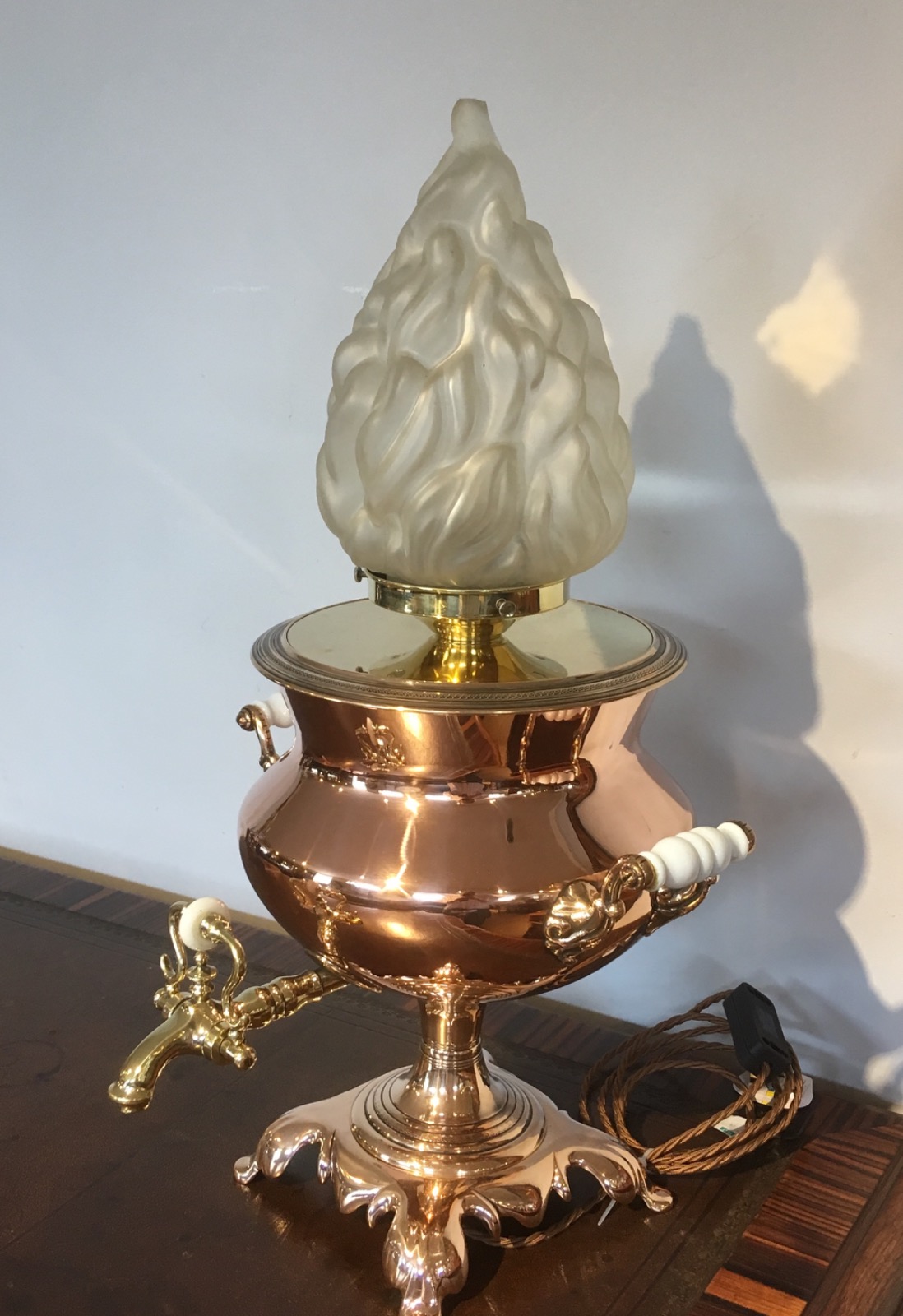 Brass & Copper Table Lamp c.1880 (1 of 6)