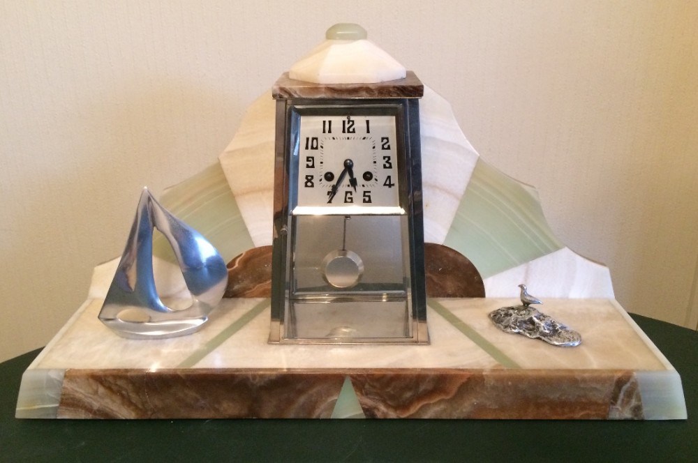 Art Deco Nautical Mantel Clock (1 of 6)