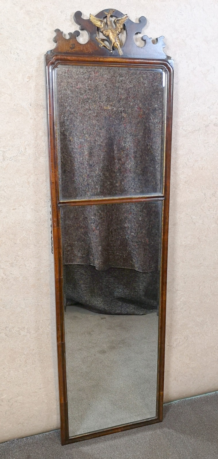 19th Century Walnut and Parcel Gilt Full Length Mirror (1 of 1) 19th Century Walnut and Parcel Gilt Full Length Mirror (1 of 1)