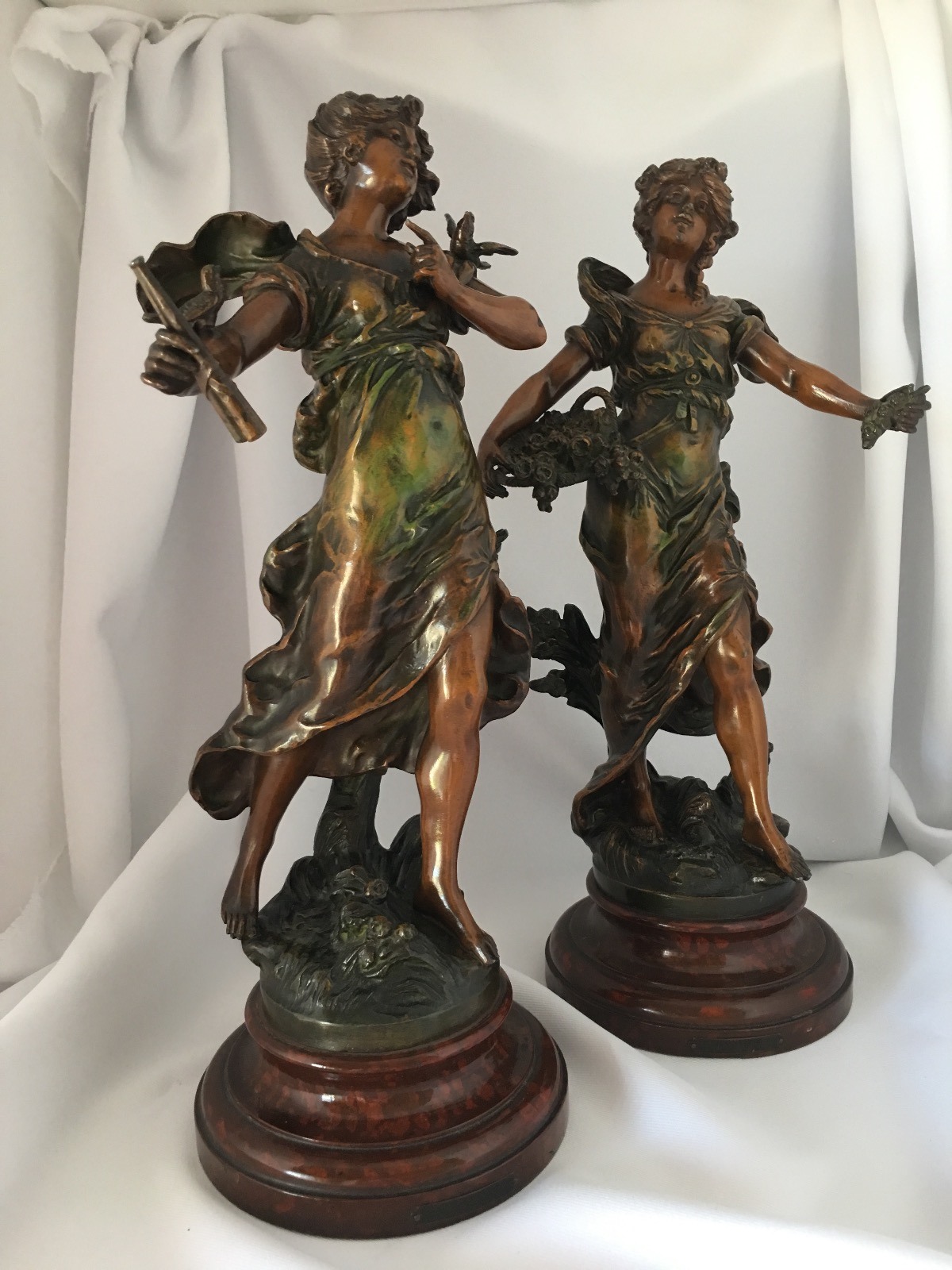 Pair of Antique Spelter Figures. 7984 / LA101920
