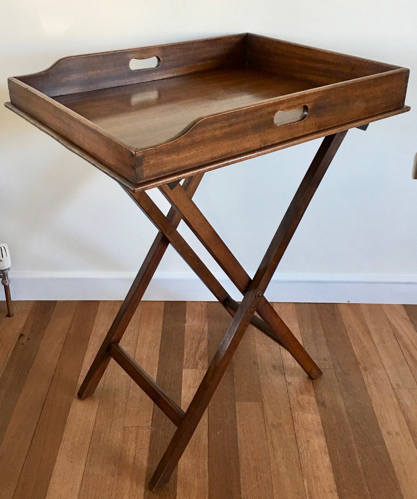 Late Victorian Mahogany Butlers Tray & Stand (1 of 1) Late Victorian Mahogany Butlers Tray & Stand (1 of 1)