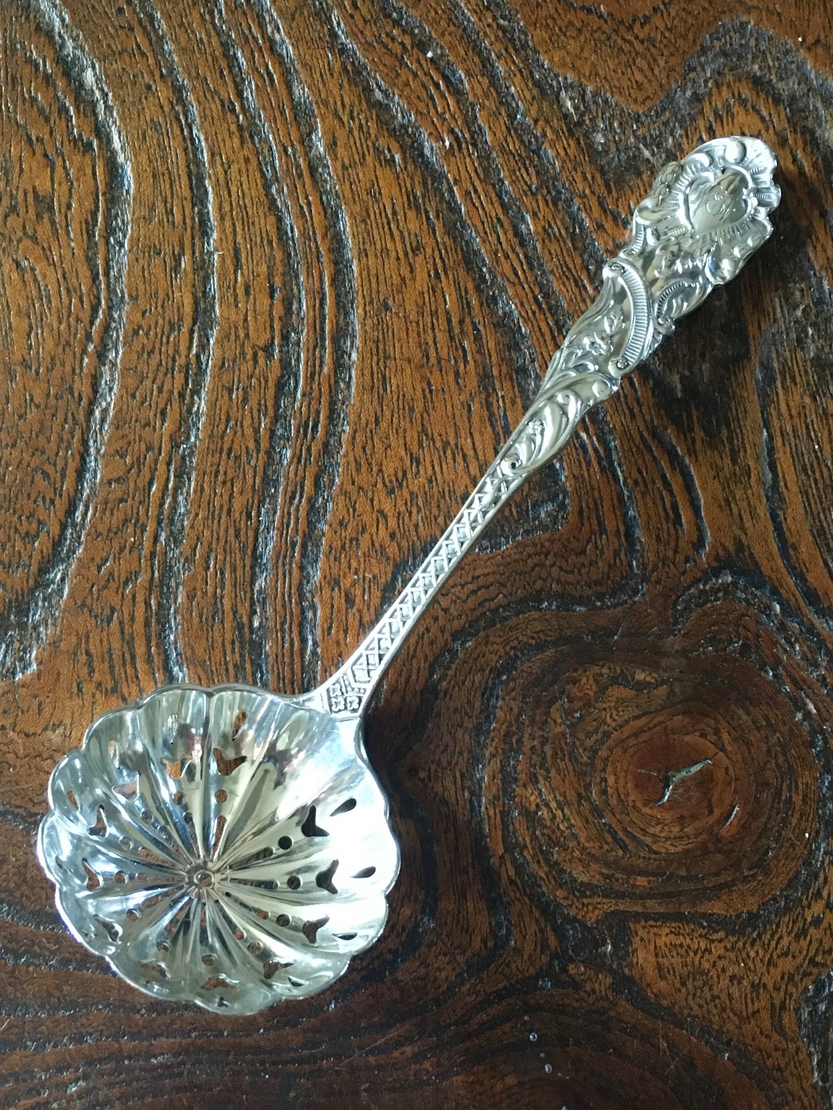 Antique Victorian Sterling Silver Sugar Sifter - London 1900 (1 of 1) Antique Victorian Sterling Silver Sugar Sifter - London 1900 (1 of 1)
