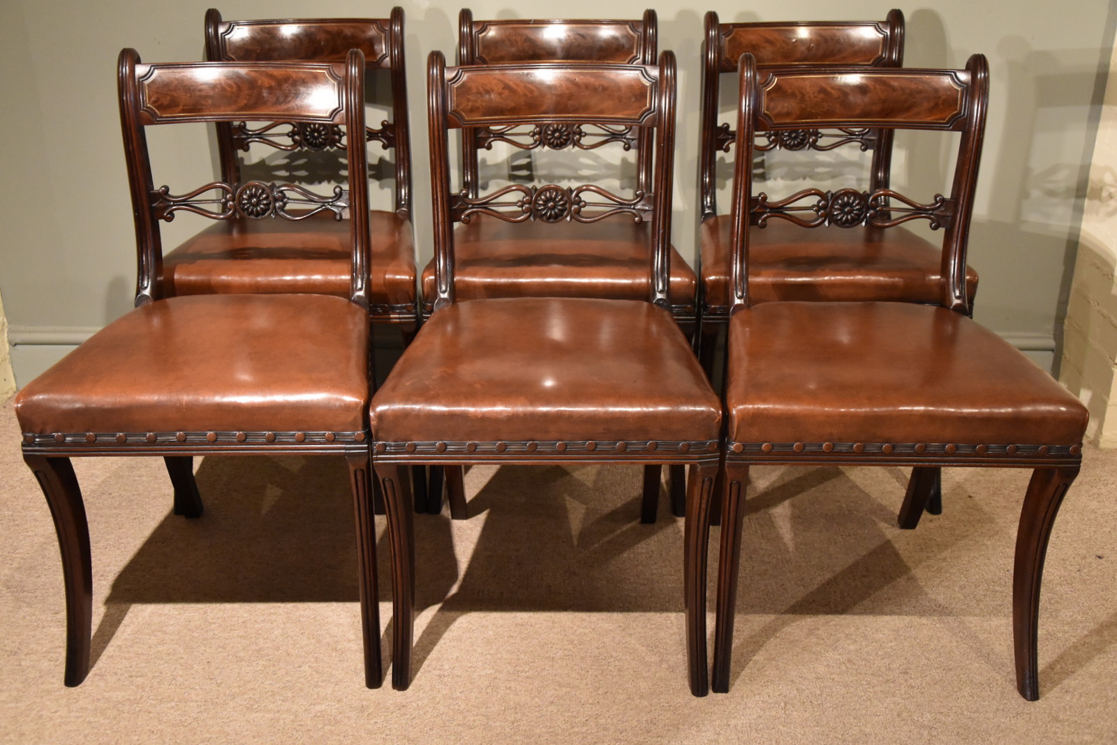 Superb Set of Six Regency Period Dining Chairs (1 of 1)