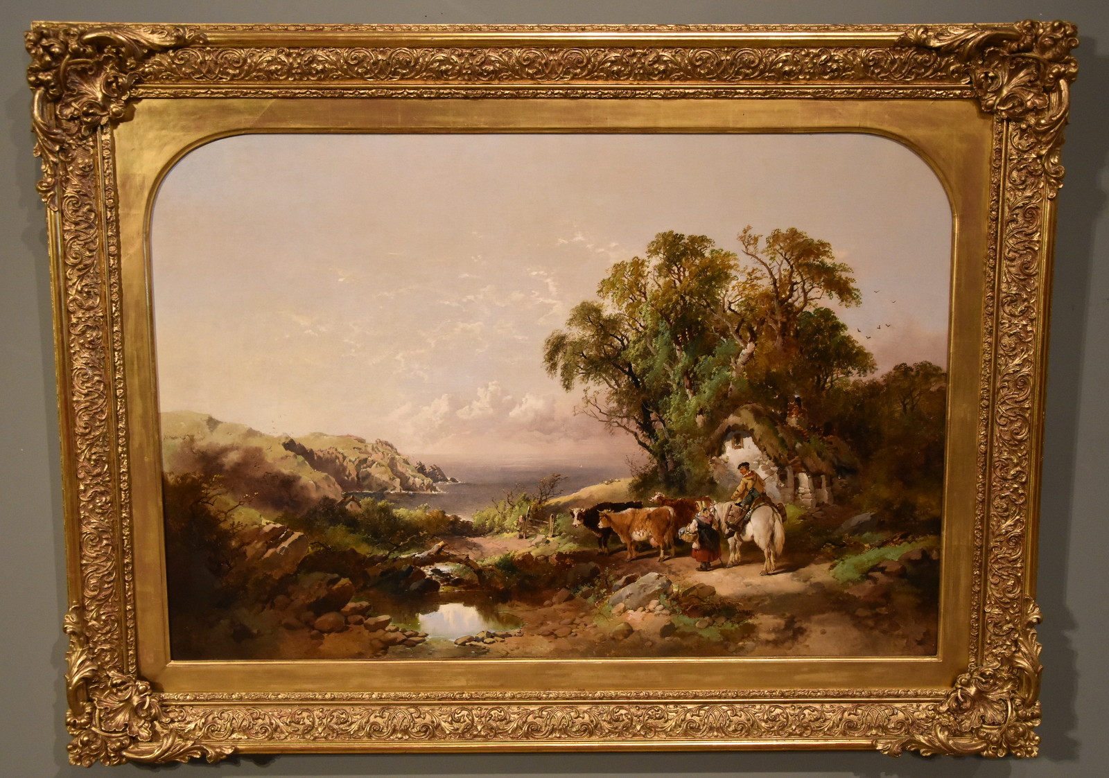 Crofters by the Coast Oil Painting by Joseph Horlor (1 of 7)