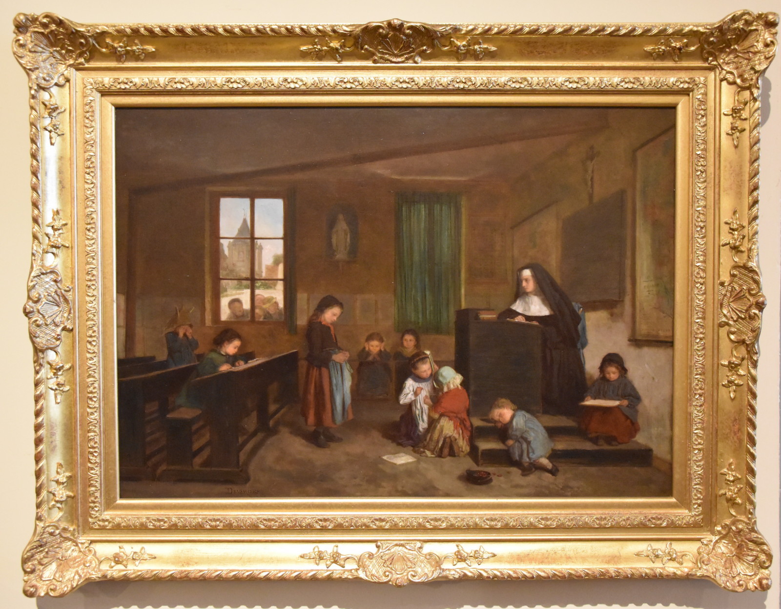 "The Schoolroom" Oil Painting by Theophile Duverger (1 of 6)