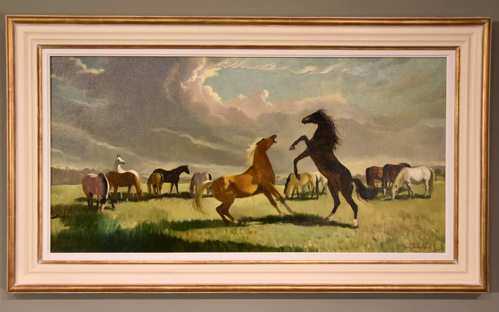 “New Forest Ponies” Oil Painting by Doris Zinkeisen (1 of 7)