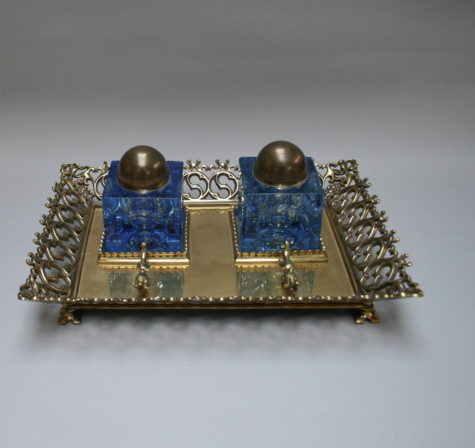 Victorian Brass Inkstand (1 of 1)