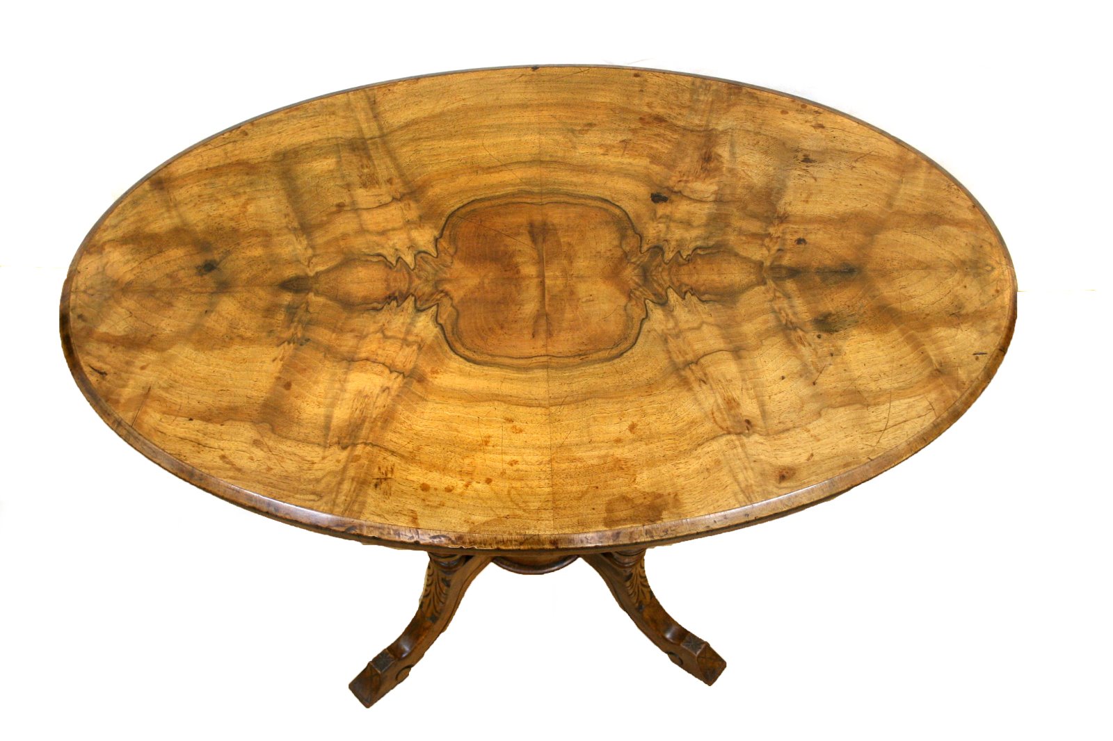 Edwardian Oval Walnut Side Table (1 of 3)