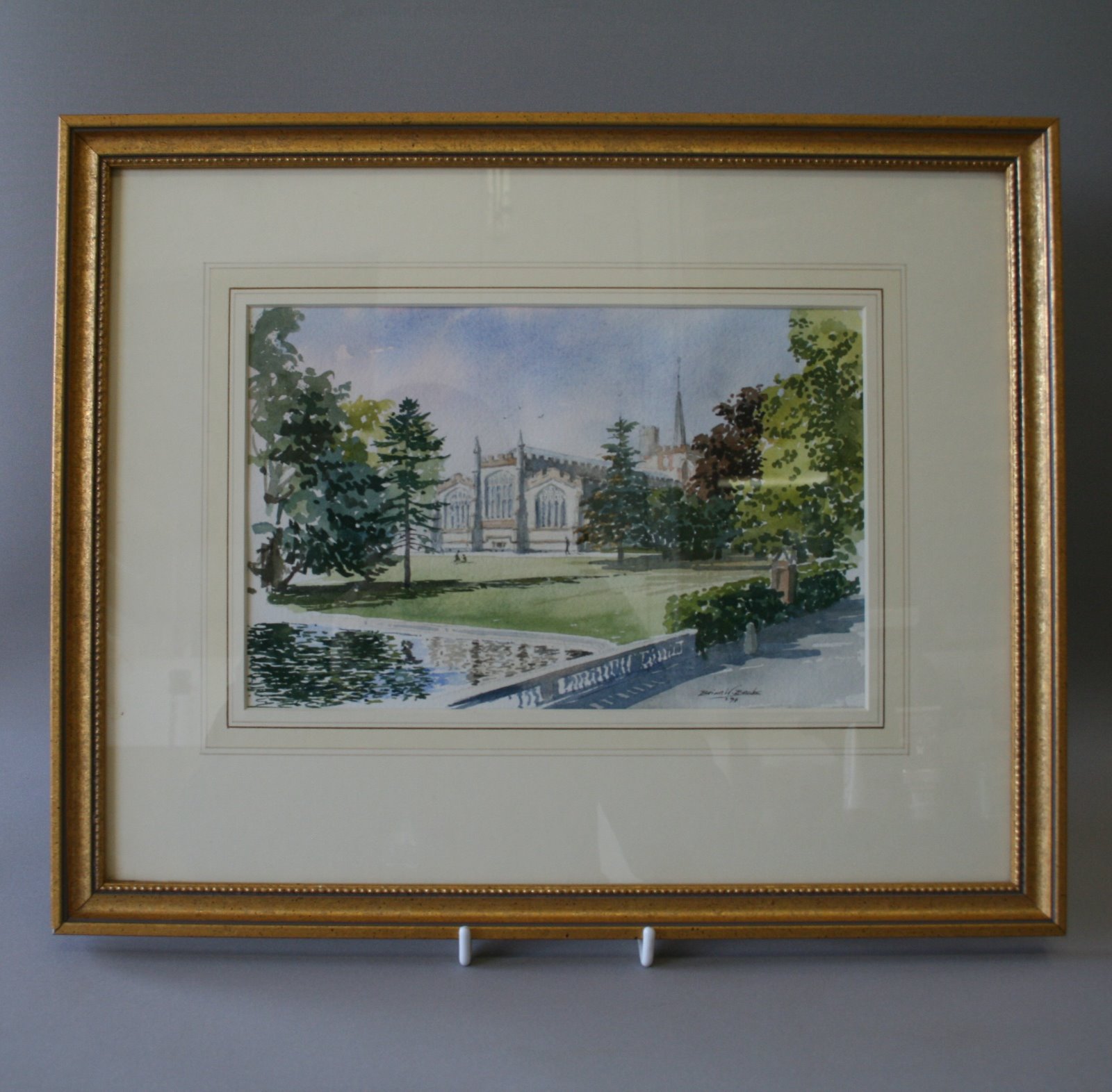 Original Watercolour by Brian Banks of St.Marys Church in Hitchin (1 of 1)