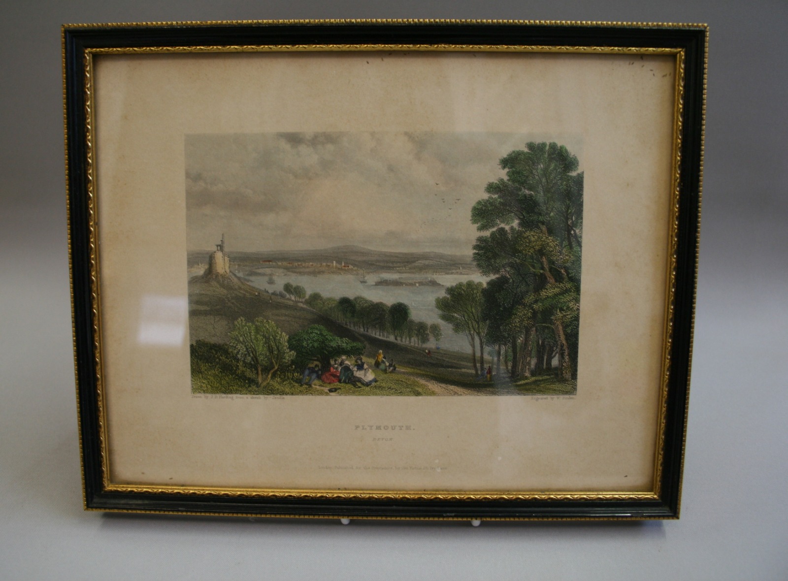 Finely Engraved 19th Century View of the City & Port of Plymouth (1 of 3)