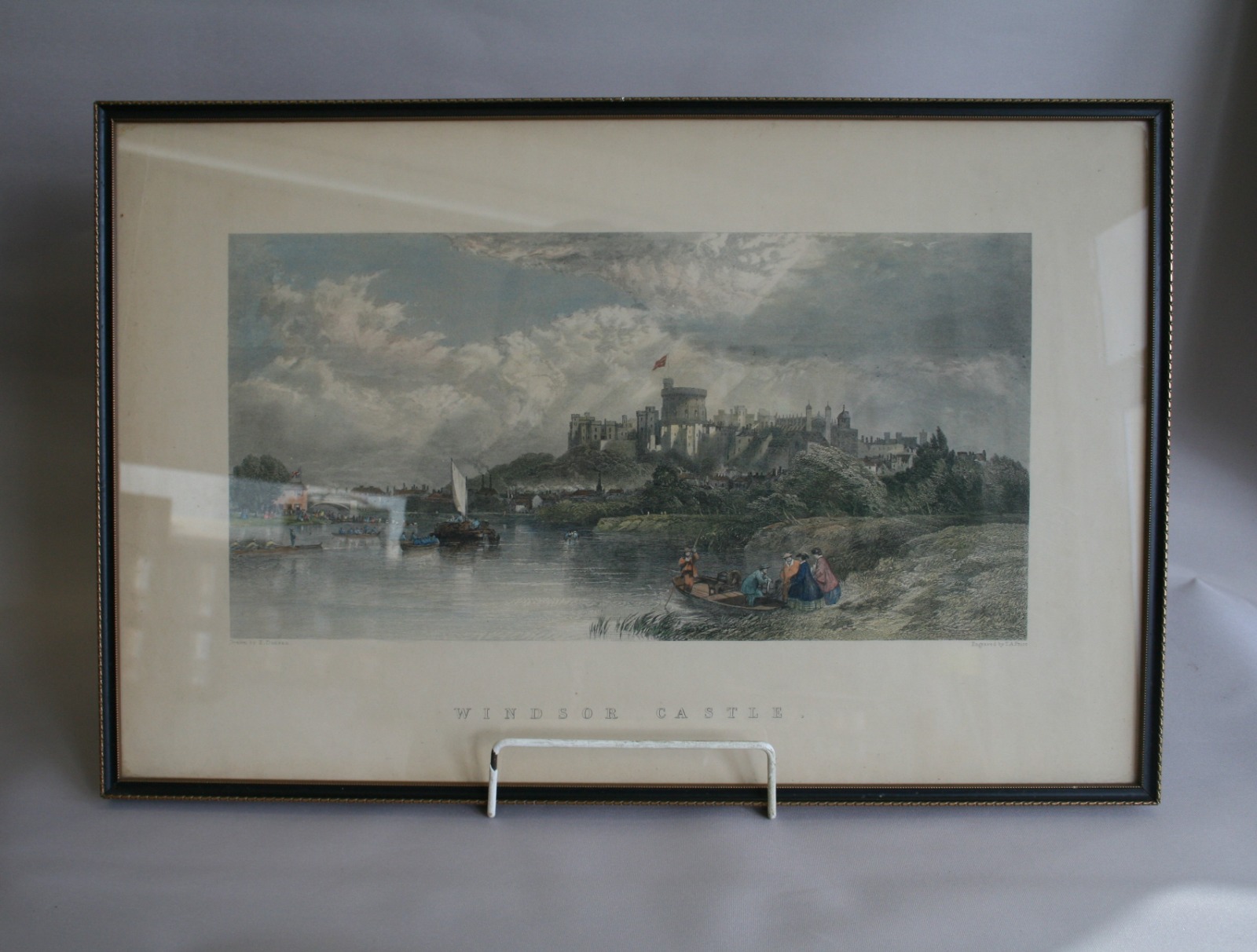 Hand Coloured Copperplate Print of Windsor Castle (1 of 4)
