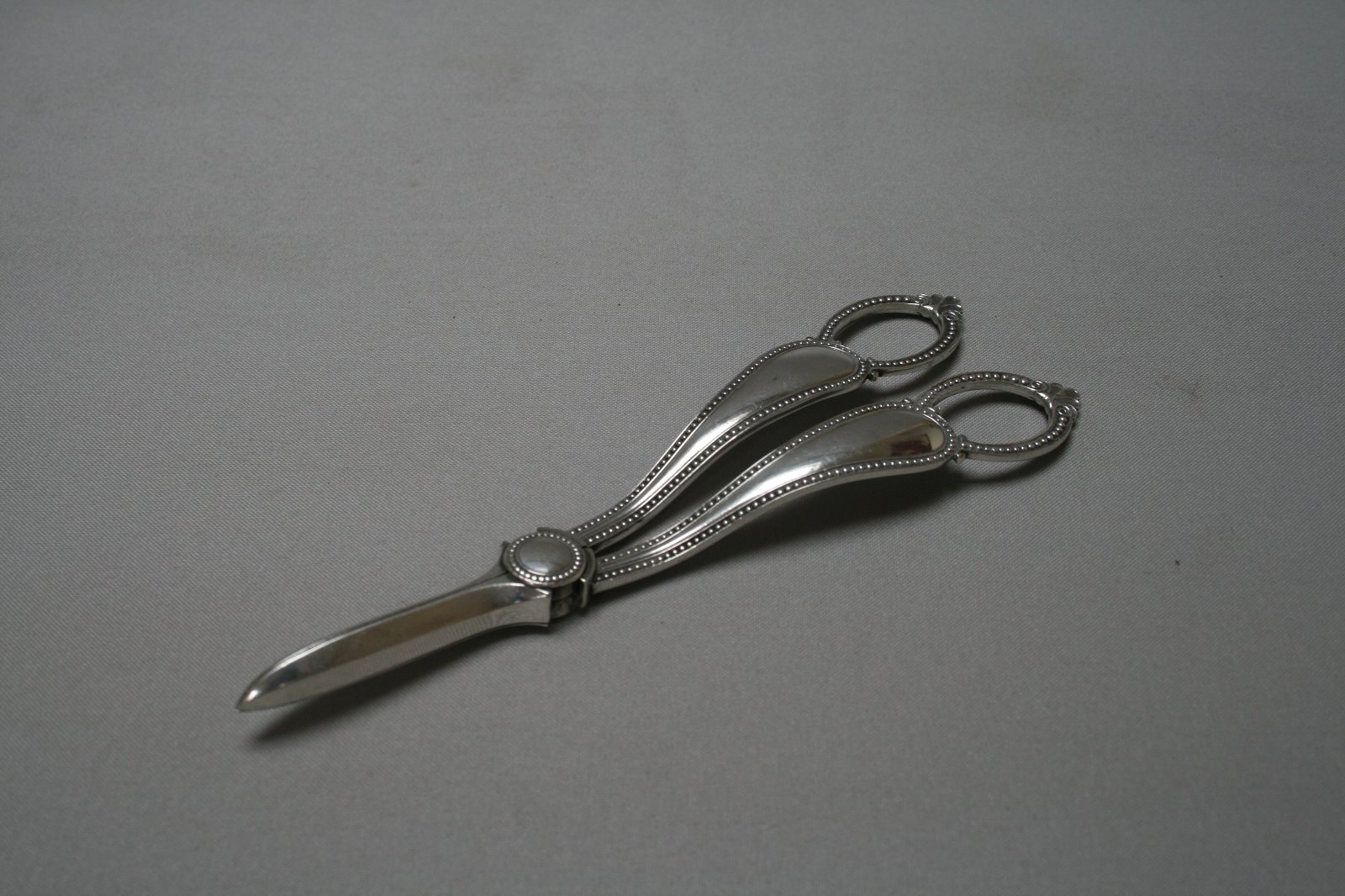 Pair of Silver Plated Grape Scissors (1 of 2)