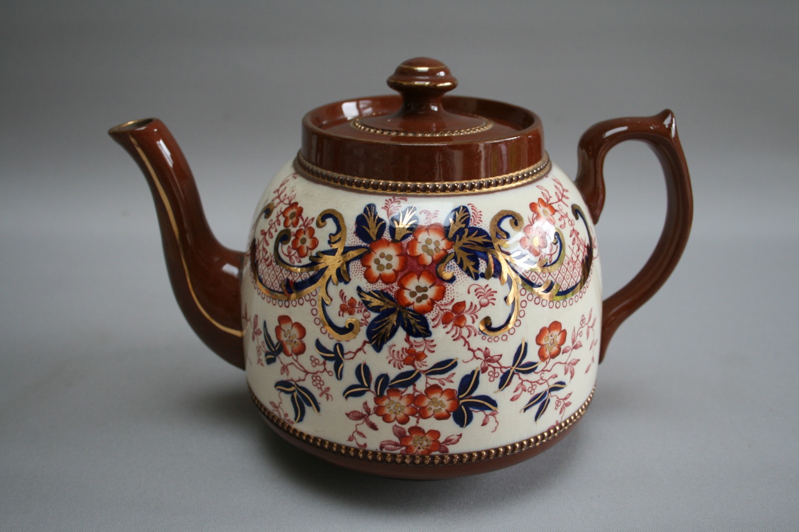 Heavy Brown Pottery Tea Pot (1 of 3)
