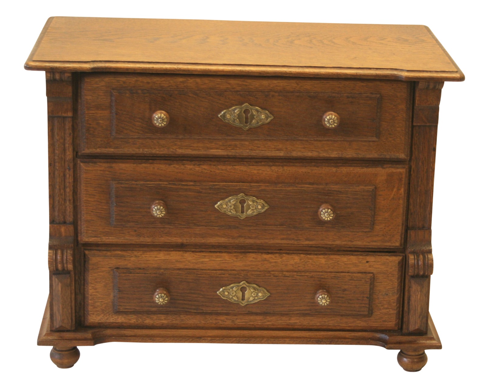 Victorian Miniature French Oak Commode (1 of 2)