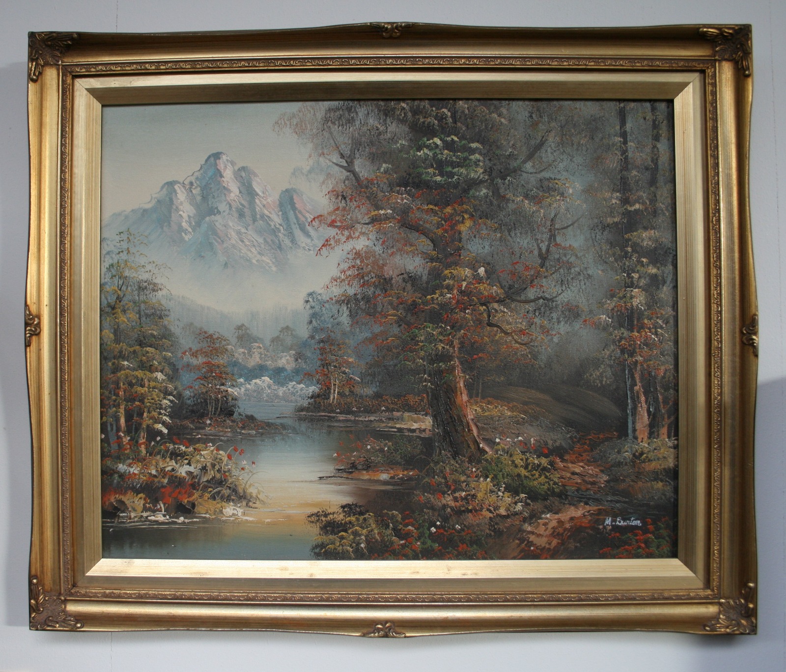 Painting of Autumn Forest & Mountains by Harry Marriott Burton (1 of 1)