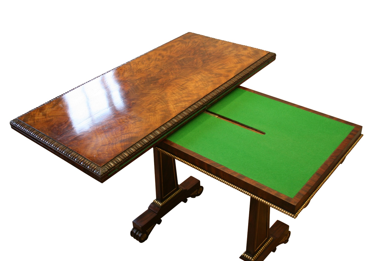 Superb Quality William IV Mahogany & Gilt Metamorphic Card Table (1 of 5)