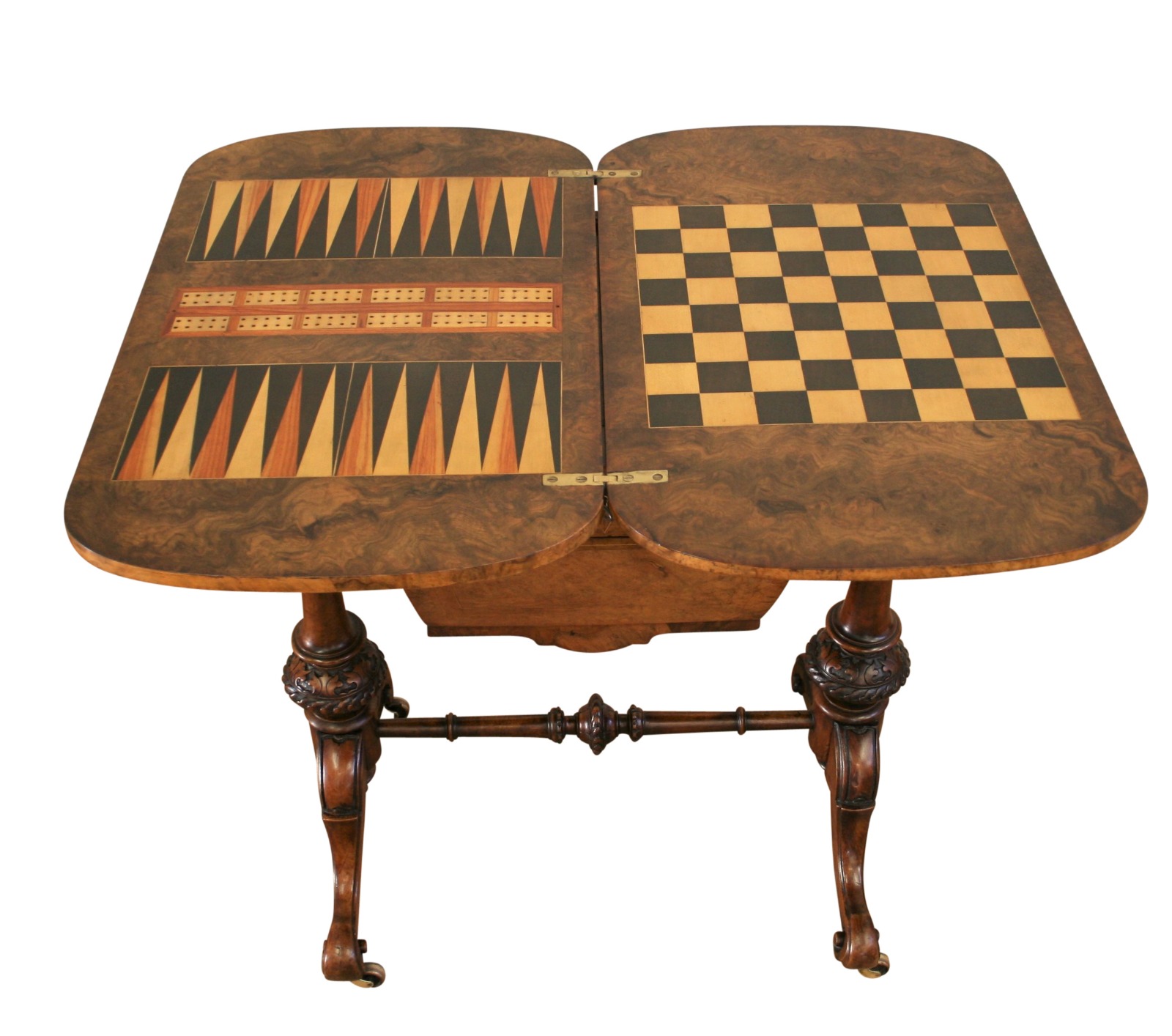 Victorian Inlaid Walnut Work & Games Table (1 of 5)