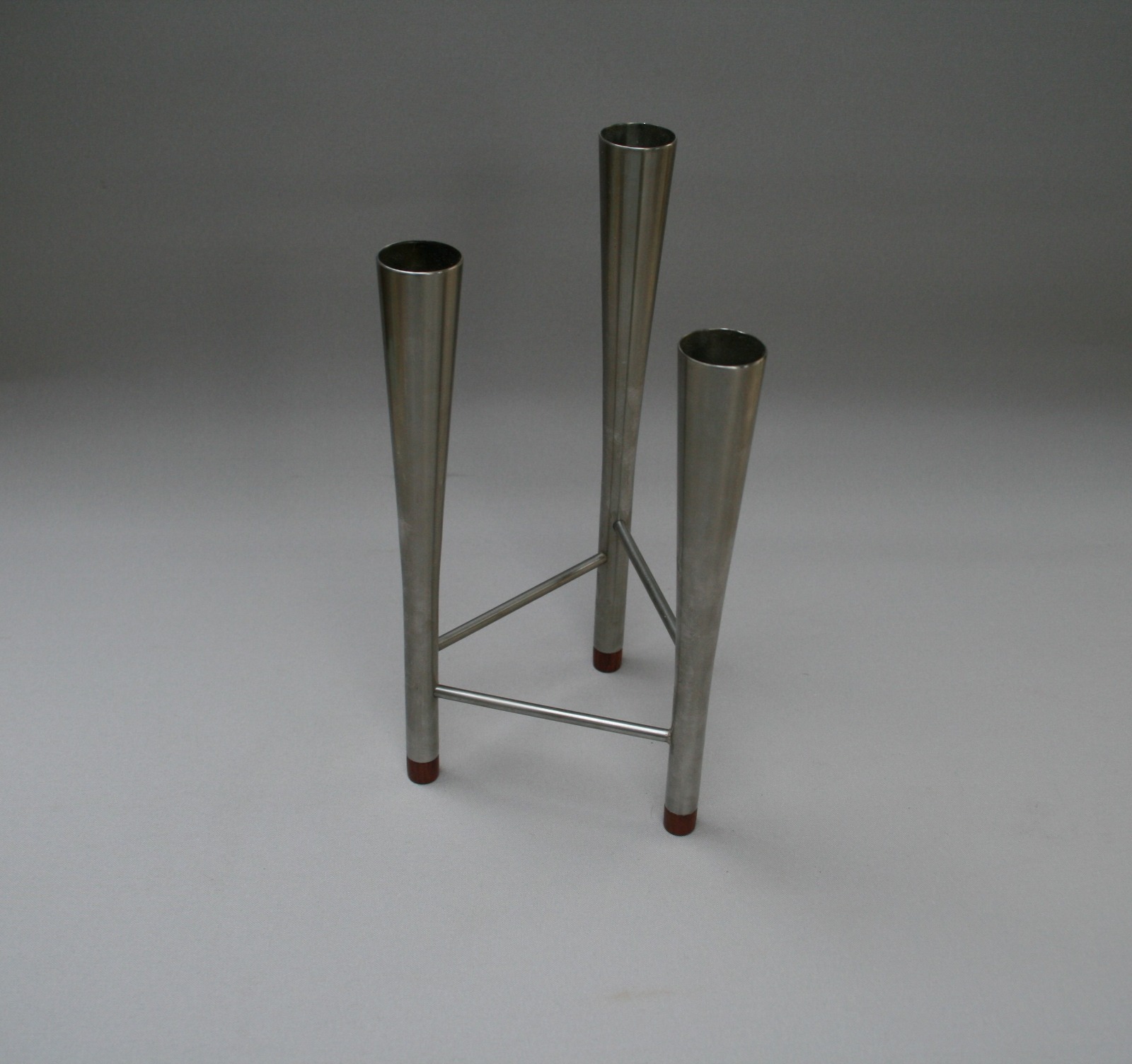 The Classic Design by Robert Welch of the Triple Candle Holder in Stainless Steel (1 of 1)