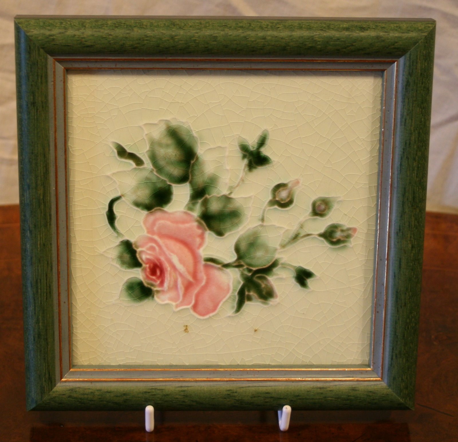 Art Nouveau Tile Depicting Roses c.1910 (1 of 1)