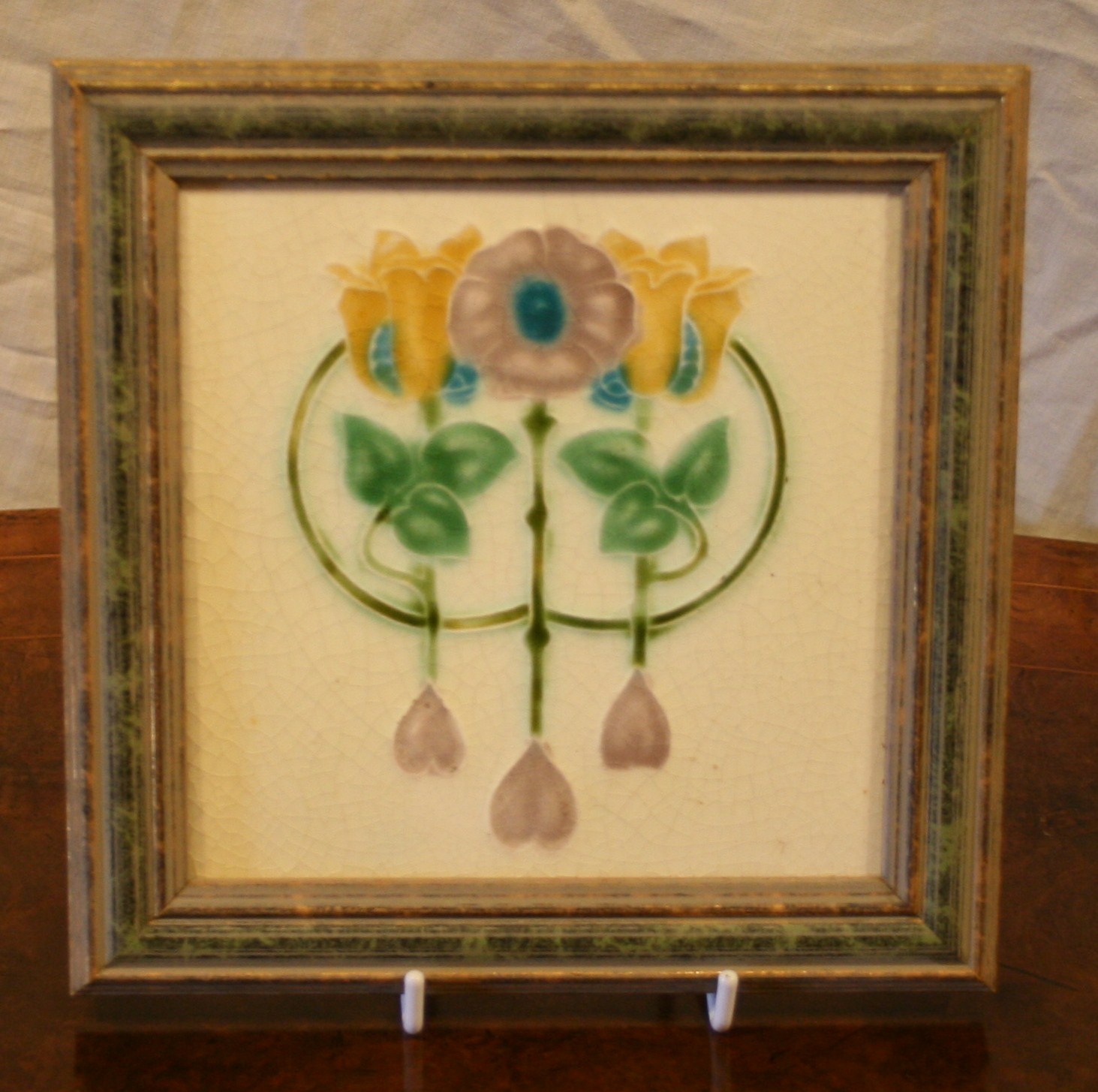 Corn Brothers Art Nouveau Tile c.1905 (1 of 1)