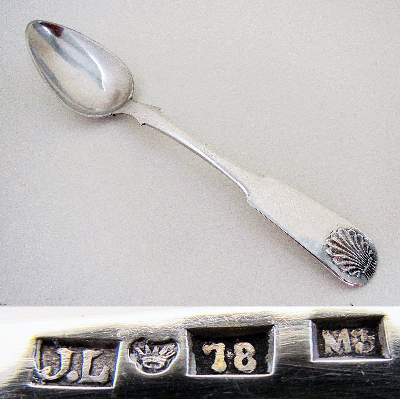 Rare Finnish Antique Solid Silver Spoon Swedish / Russian Zolotnik 78, Vyborg. Snäcka / Mussla Pattern 1869 (1 of 5) Rare Finnish Antique Solid Silver Spoon Swedish / Russian Zolotnik 78, Vyborg. Snäcka / Mussla Pattern 1869 (1 of 5)