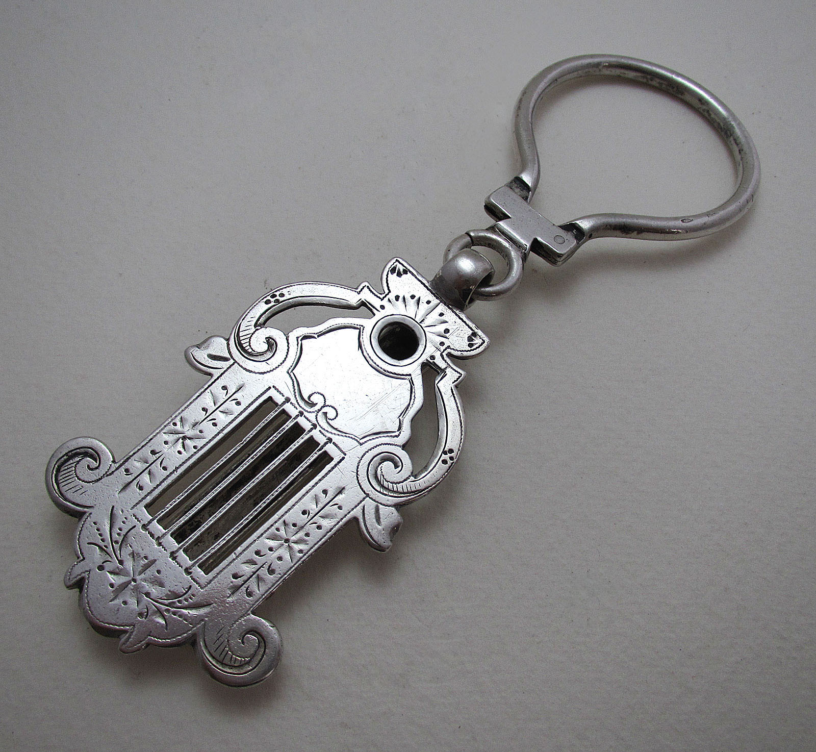 Austro-Hungarian Antique Solid Silver 800 Victorian Chatelaine Belt Key Clip Chain Ring. Harp. Austria-Hungary Hallmark C.1890 (1 of 9) Austro-Hungarian Antique Solid Silver 800 Victorian Chatelaine Belt Key Clip Chain Ring. Harp. Austria-Hungary Hallmark C.1890 (1 of 9)