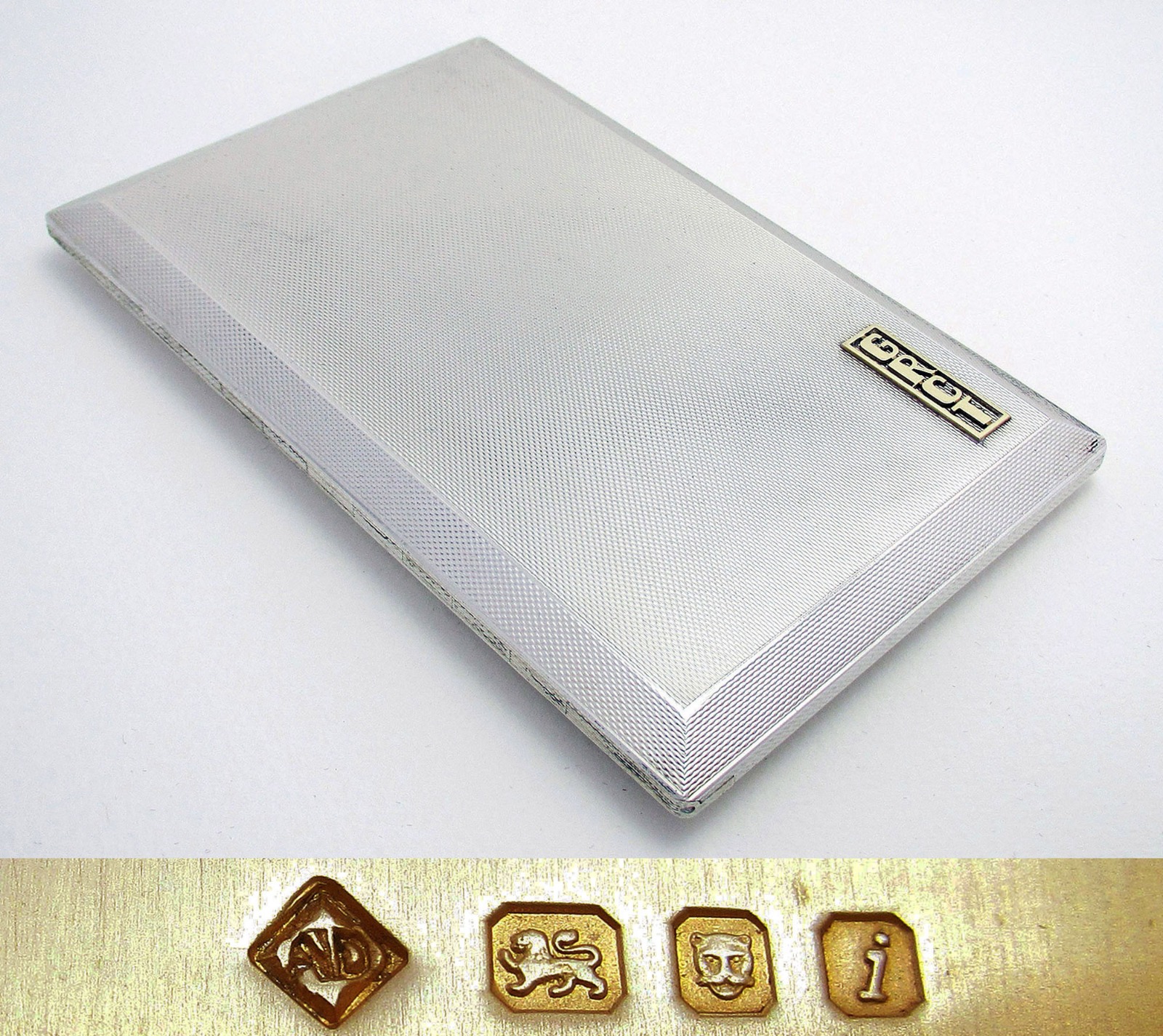 Rare Alfred Dunhill Large Solid Sterling Silver Cigarette Case with Asprey Style Slide-Action Lid (1 of 10) Rare Alfred Dunhill Large Solid Sterling Silver Cigarette Case with Asprey Style Slide-Action Lid (1 of 10)