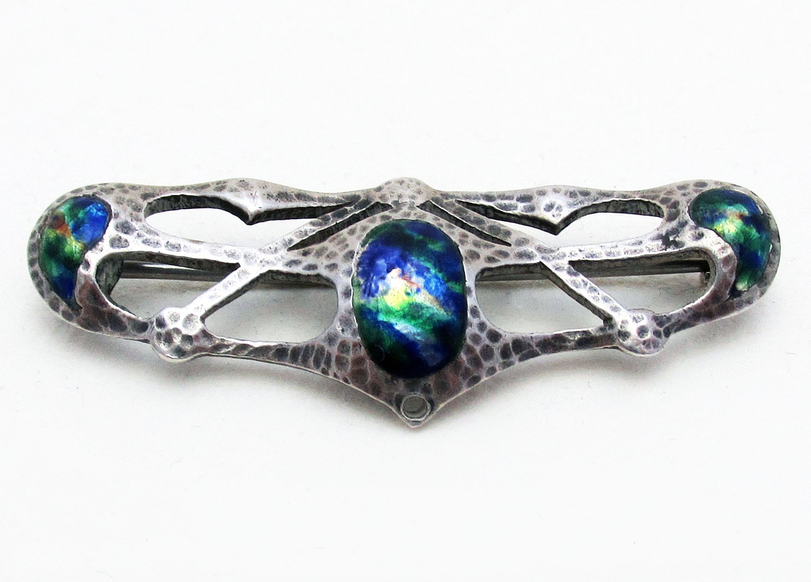 Rare Arts & Crafts Antique Solid Sterling Silver & Enamel Pin Brooch, Birmingham Hallmarked 1908 (1 of 8) Rare Arts & Crafts Antique Solid Sterling Silver & Enamel Pin Brooch, Birmingham Hallmarked 1908 (1 of 8)