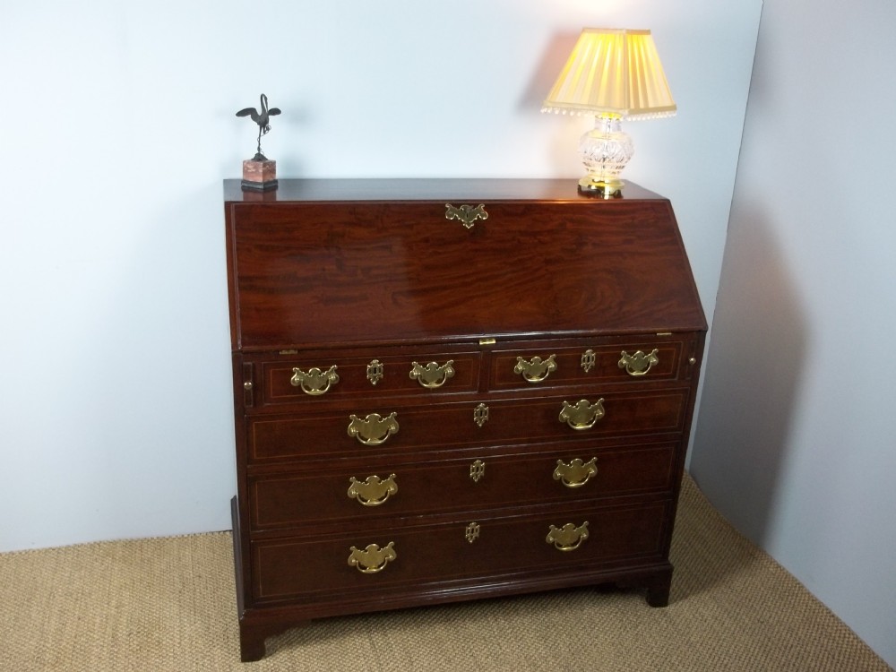 Georgian 18th Century Mahogany Inlaid Bureau (1 of 7) Georgian 18th Century Mahogany Inlaid Bureau (1 of 7)