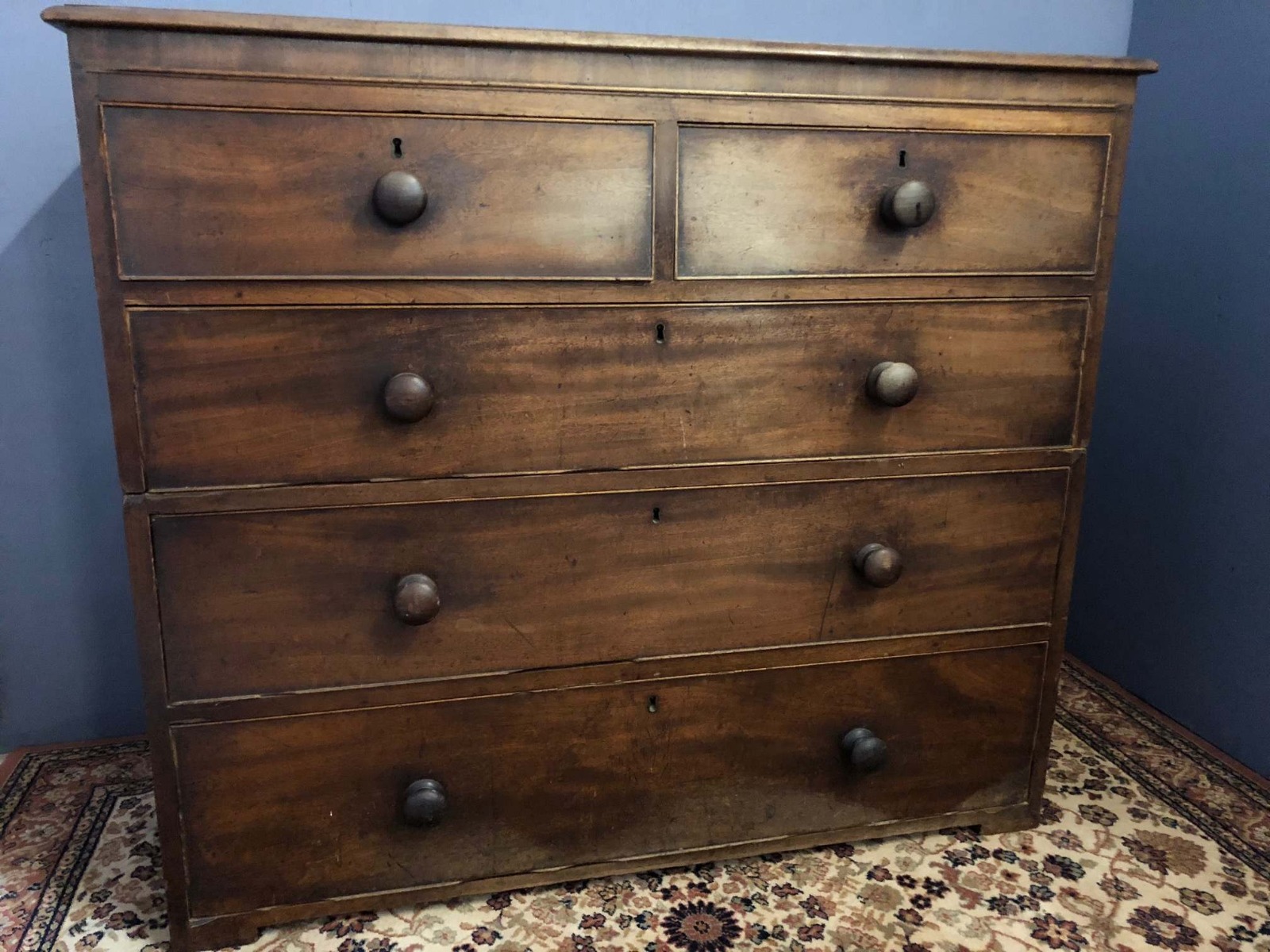 19th Century Mahogany Two Part Chest of Drawers (1 of 1) 19th Century Mahogany Two Part Chest of Drawers (1 of 1)