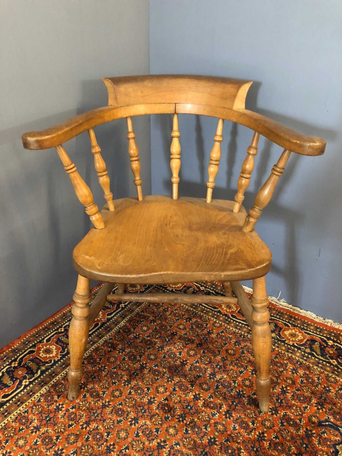Early 20th Century Elm Smoker's Bow Chair or Captain's Chair (1 of 1) Early 20th Century Elm Smoker's Bow Chair or Captain's Chair (1 of 1)