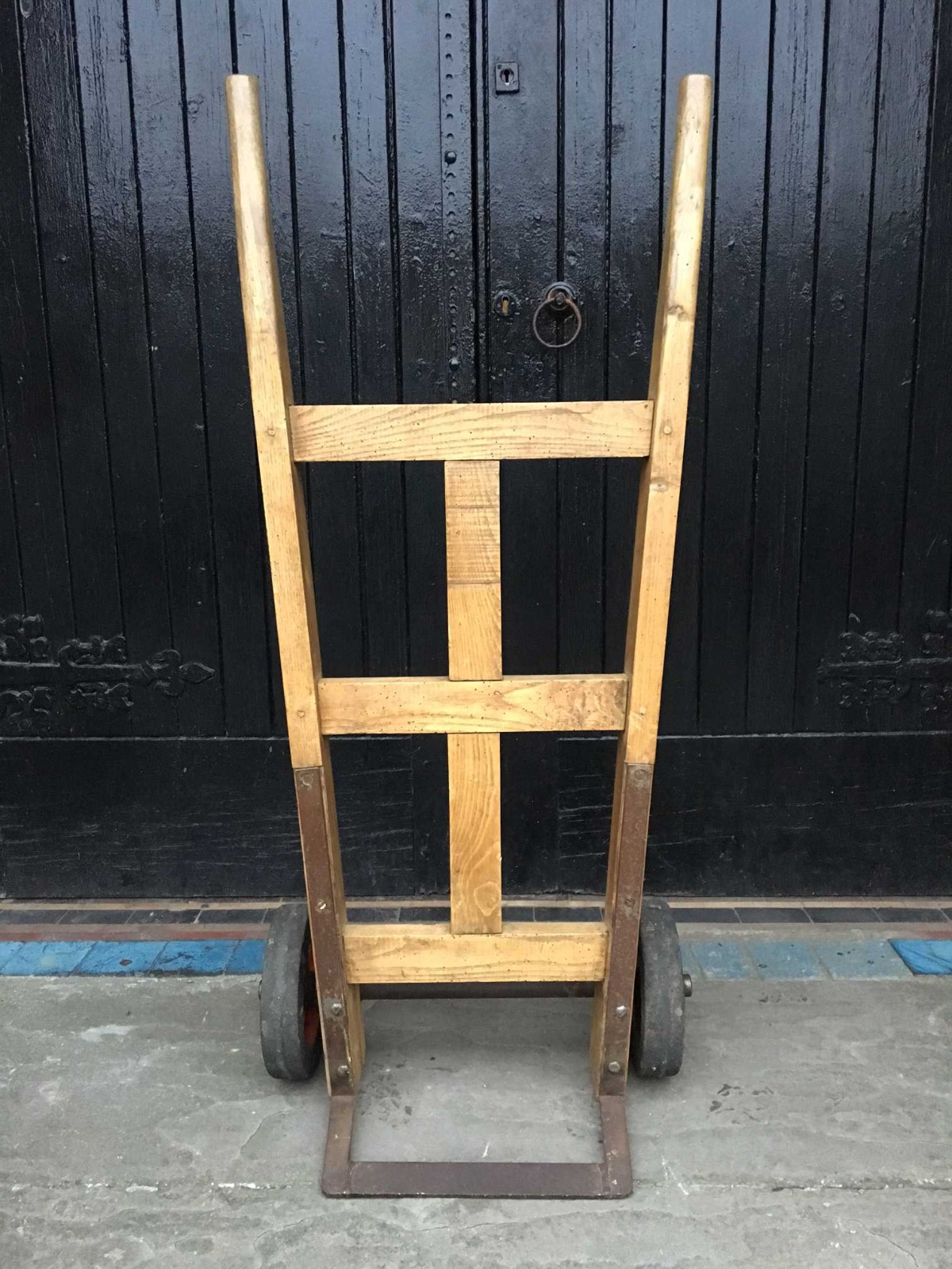 Old Rustic Wooden Sack Truck Trolley c.1920 (1 of 1) Old Rustic Wooden Sack Truck Trolley c.1920 (1 of 1)