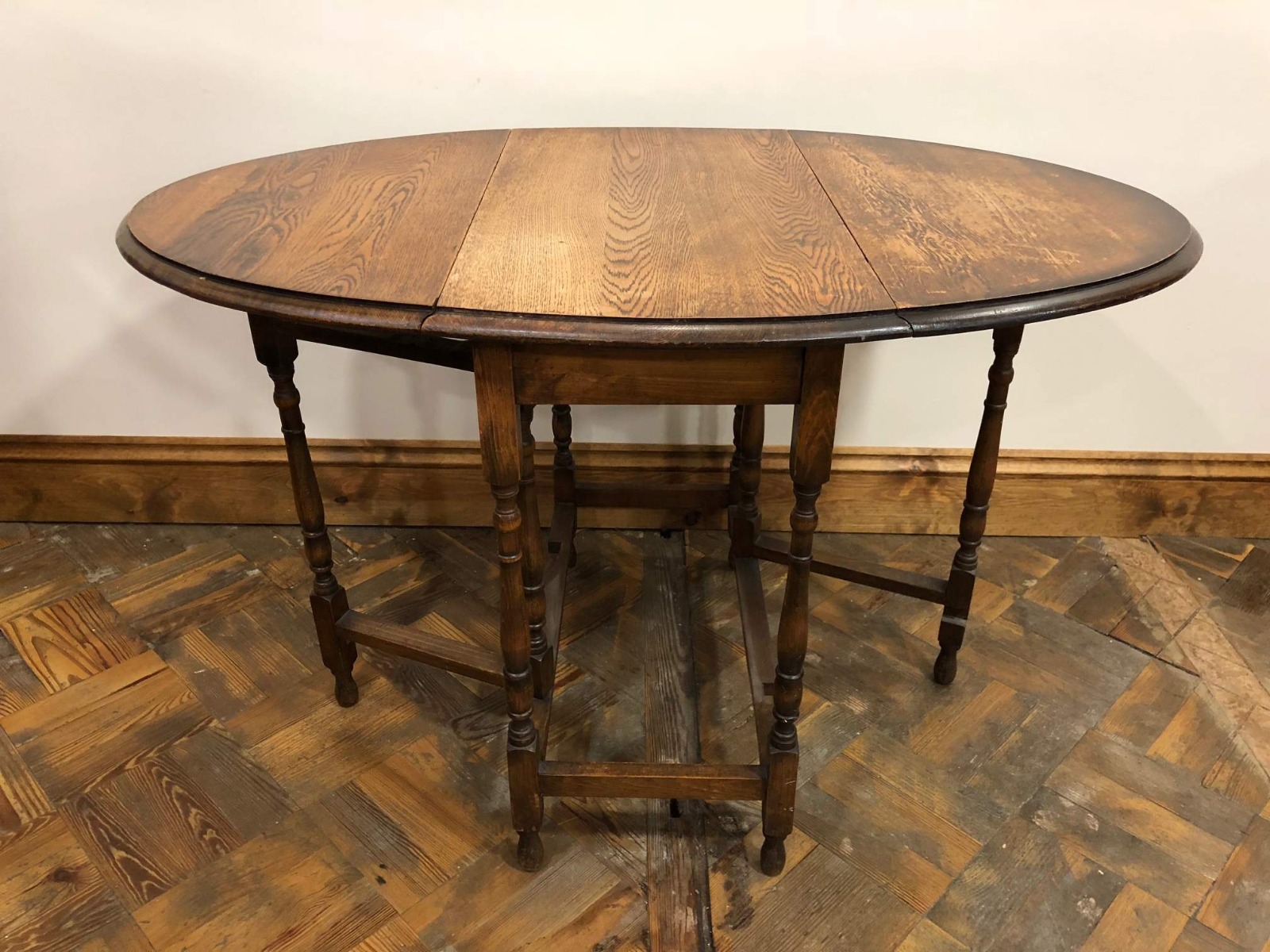 Oak Drop Leaf Gate Leg Table with Beautiful Patina (1 of 1) Oak Drop Leaf Gate Leg Table with Beautiful Patina (1 of 1)